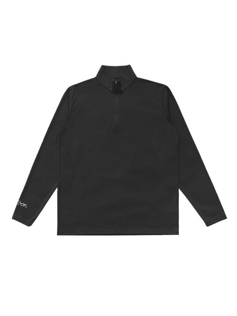 Malbon golf EVERGREEN PERFORMANCE 1/4 ZIP - BLACK